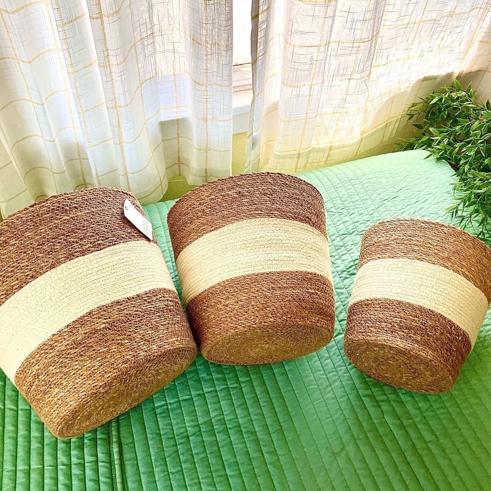 3 Beautiful sea grass planter basket 🌿🌾